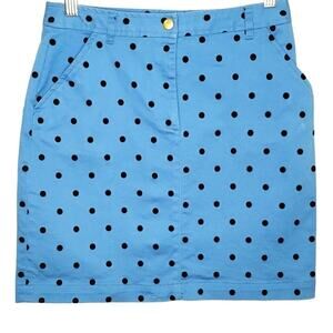 Brooks Brothers Girls Polka Dot Denim Skirt